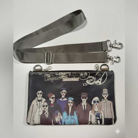 Other - Barbara Rihl Paris Reversible Croc & Graphic Crossbody